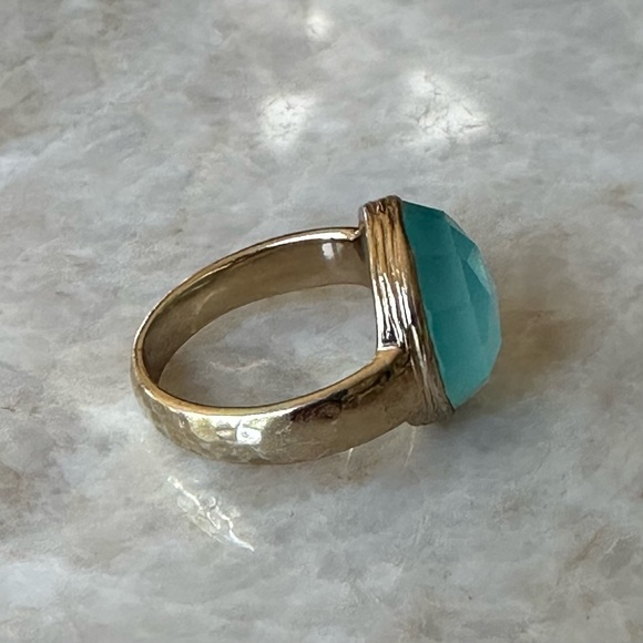 Melinda Maria Green and Gold Statement Ring - West Palm Beach Chic - Chalcedony - Picture 11 of 14